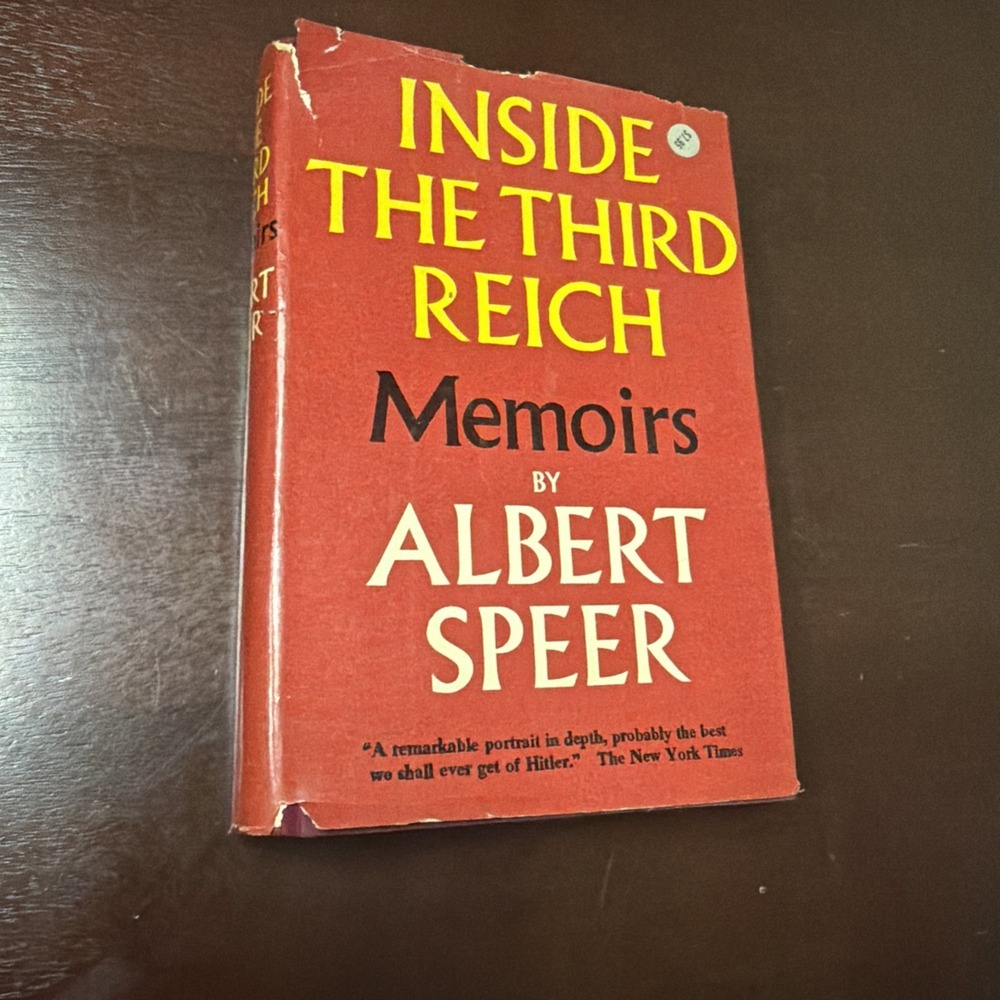 Inside the Third Reich: Memoirs by Albert Speer Hardcover w/DJ BCE